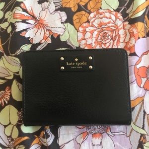 Kate Spade black leather wallet